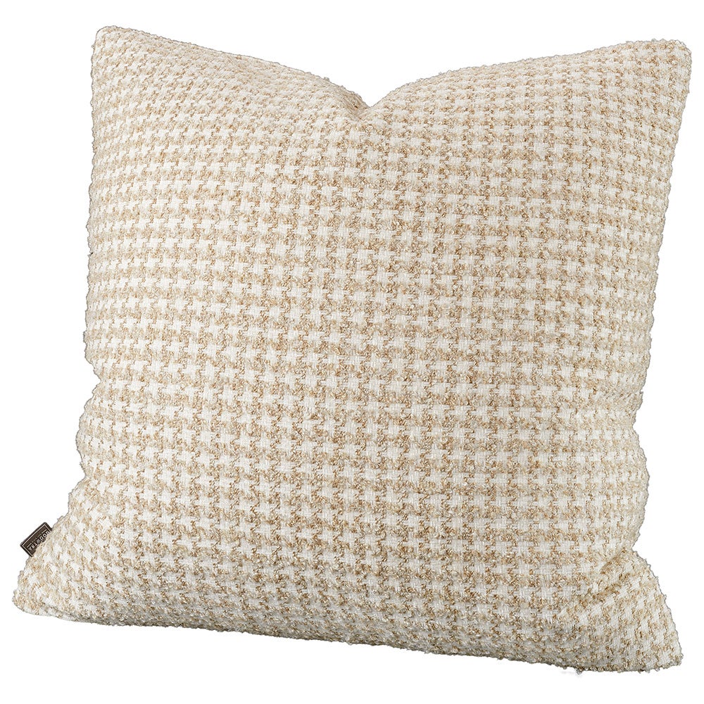 Artwood, DENTE pepitarutigt kuddfodral - 50x50, beige