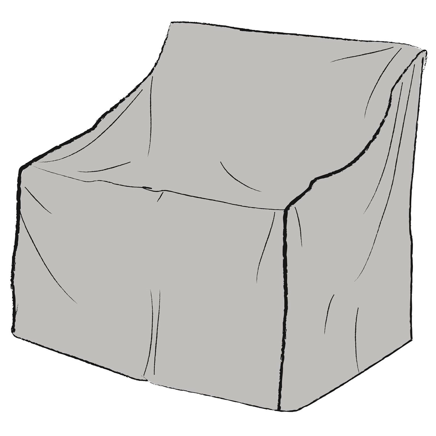 Brafab, Möbelskydd  loungefåtölj 92x97 cm grå polyester