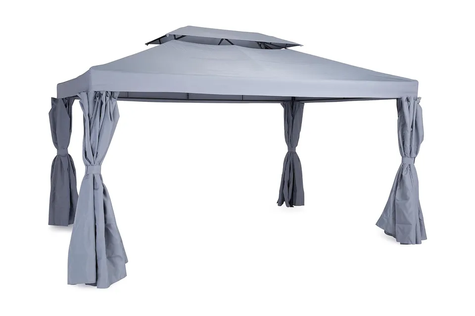 Bermuda paviljongtyg väggar 3 x 4 m ljusgrå