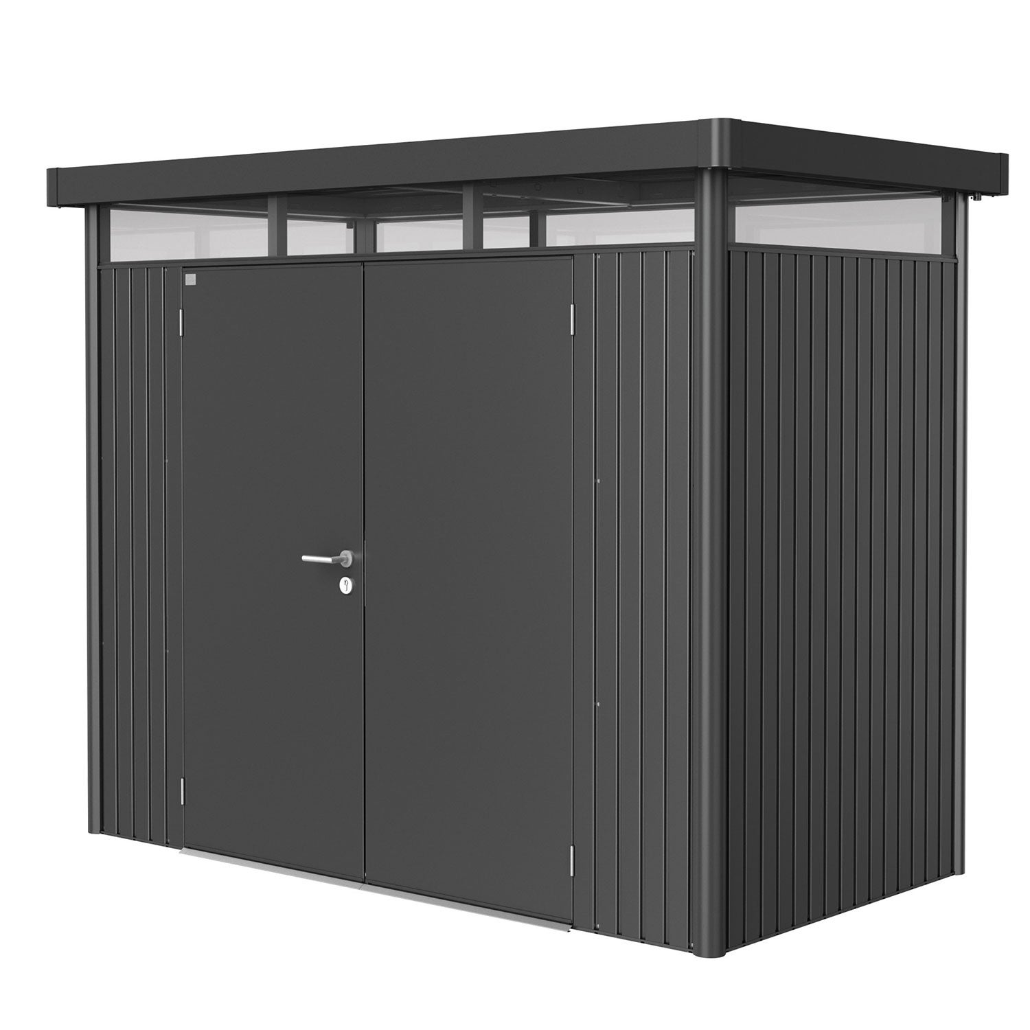 Biohort, Highline Trädgårdsskjul dubbeldörr storlek h1 metallic mörkgrå Biohort