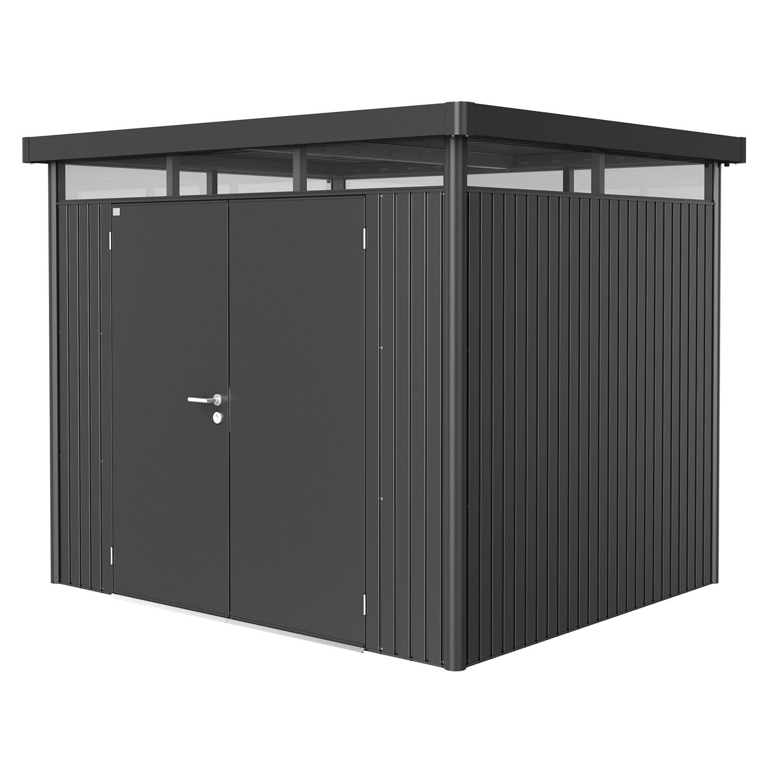 Biohort, Highline Trädgårdsskjul dubbeldörr storlek h3 metallic mörkgrå Biohort