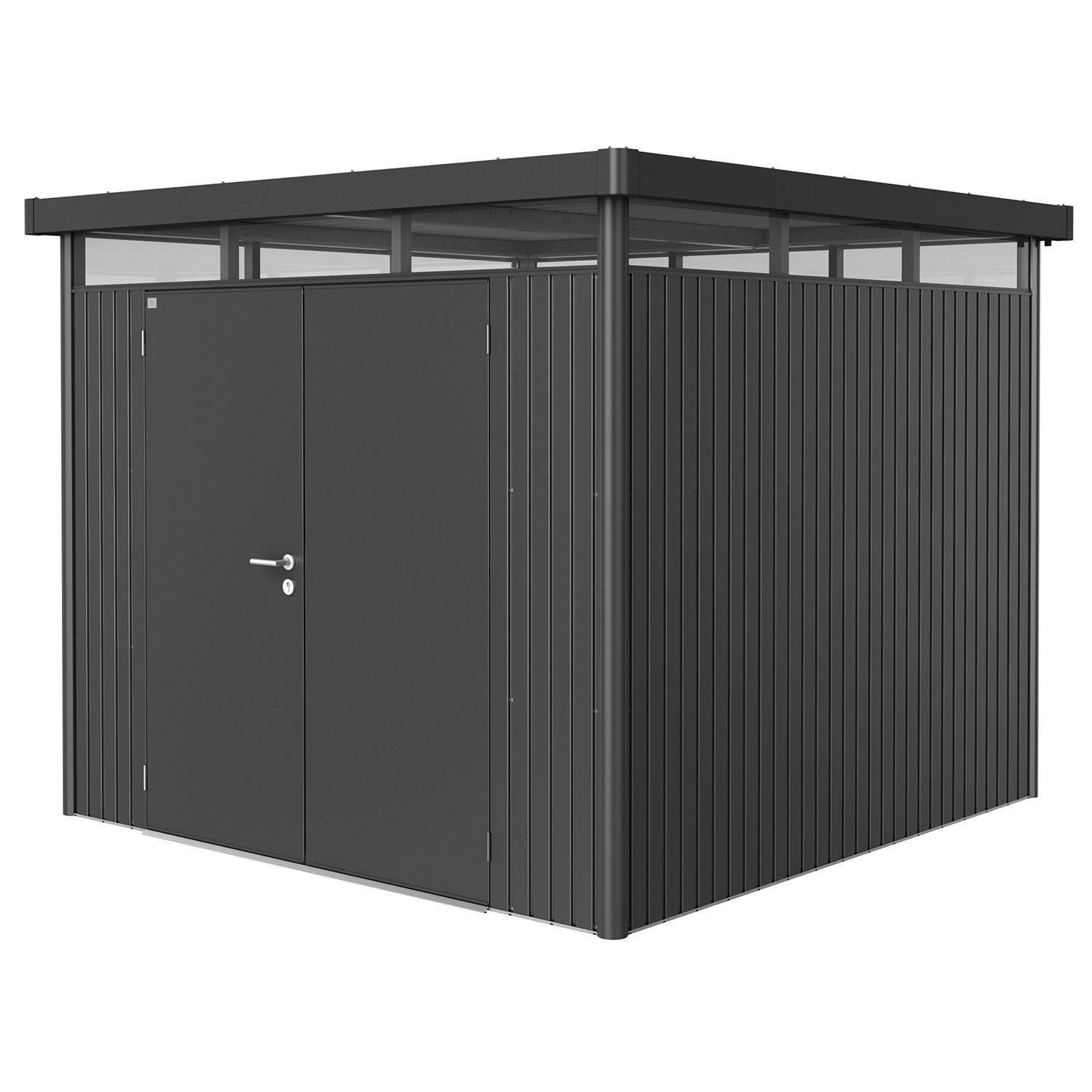 Biohort, Highline Trädgårdsskjul dubbeldörr storlek h4 metallic mörkgrå Biohort