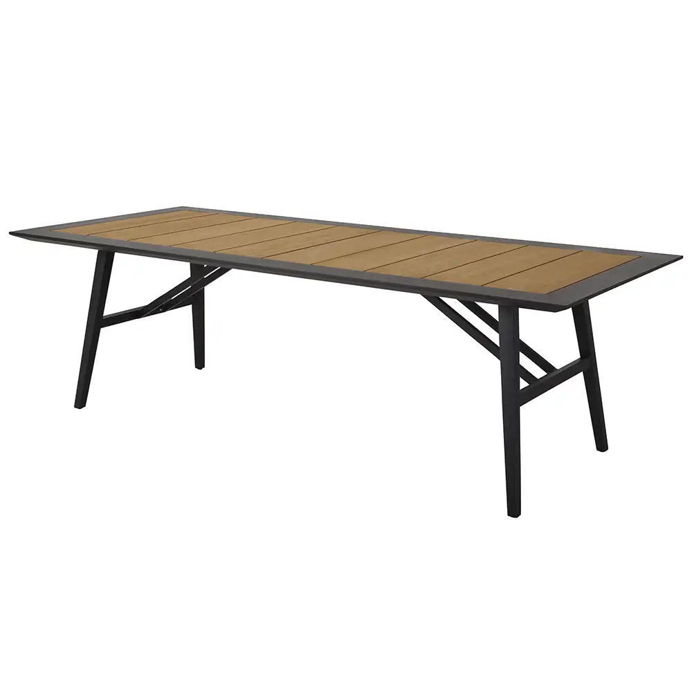 Brafab, Chios matbord 100x240 cm svart / teak