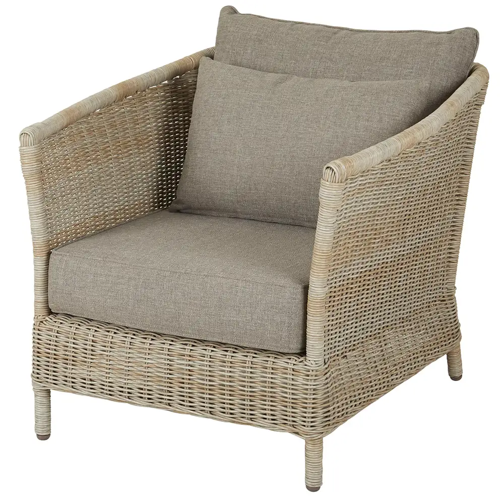 Brafab, Aster fåtölj beige konstrotting inkl dynor