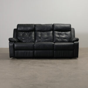 Henwick 3-sits reclinersoffa svart