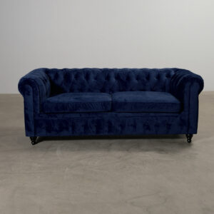 Chesterfield Lyx 3-sits bäddsoffa blå