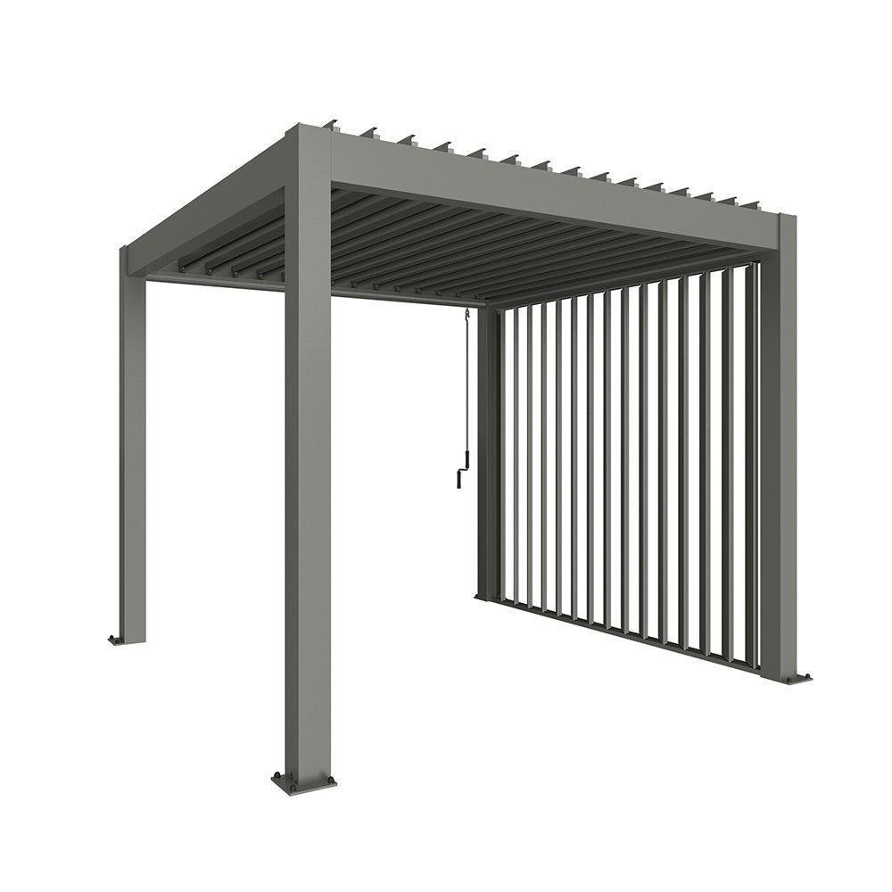 Biohort, Sidovägg galler till pergola  4m metallic quartz grey