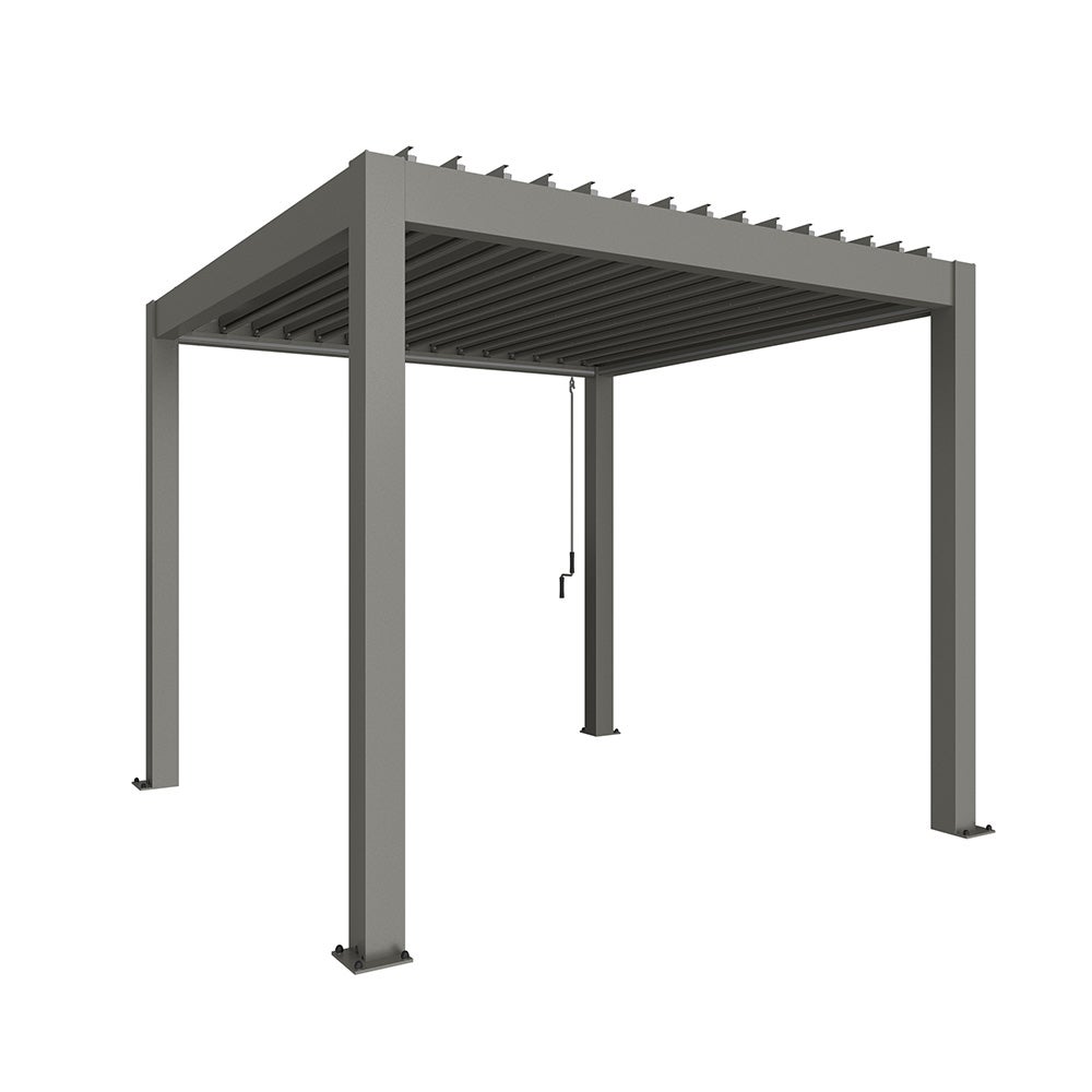Biohort, Pergola size 3 x 3 metallic quartz grey