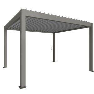 Biohort, Pergola size 4 x 3.5 metallic quartz grey/silver