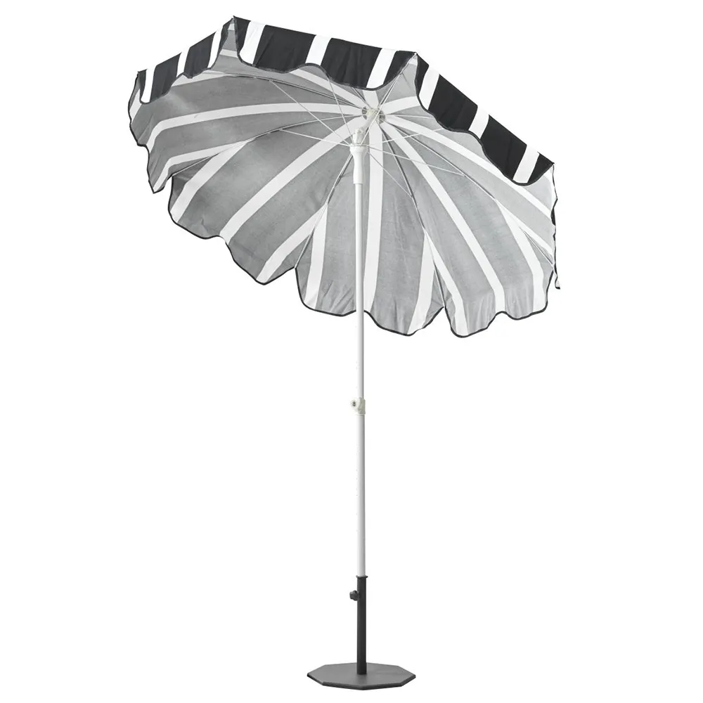 Brafab, Follina strandparasoll 180 cm Svart-vitrandigt