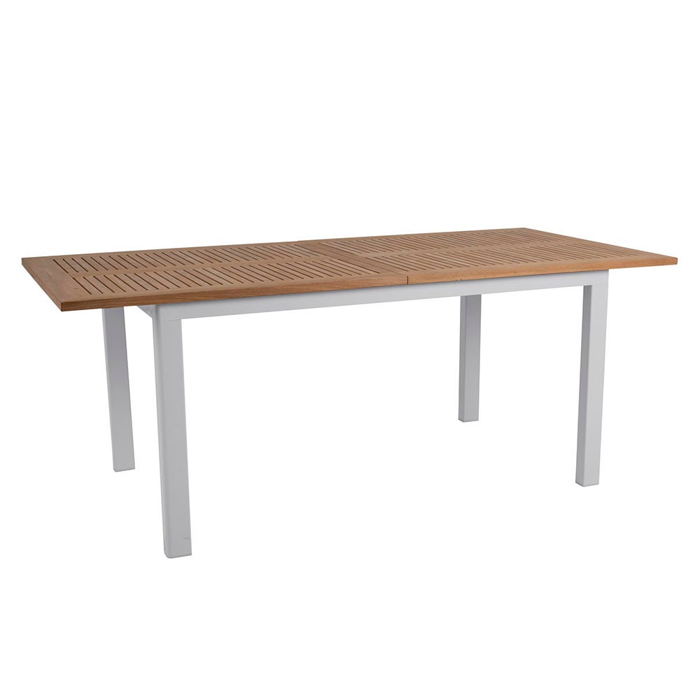 Brafab, Lyon matbord  92x194-252 cm Ljusgrå/Teak