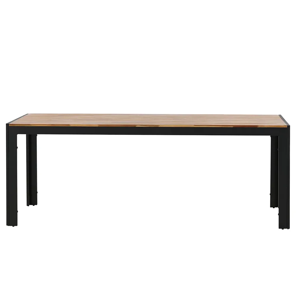 Venture Design, Bois matbord 90x205 cm Svart/Akacia