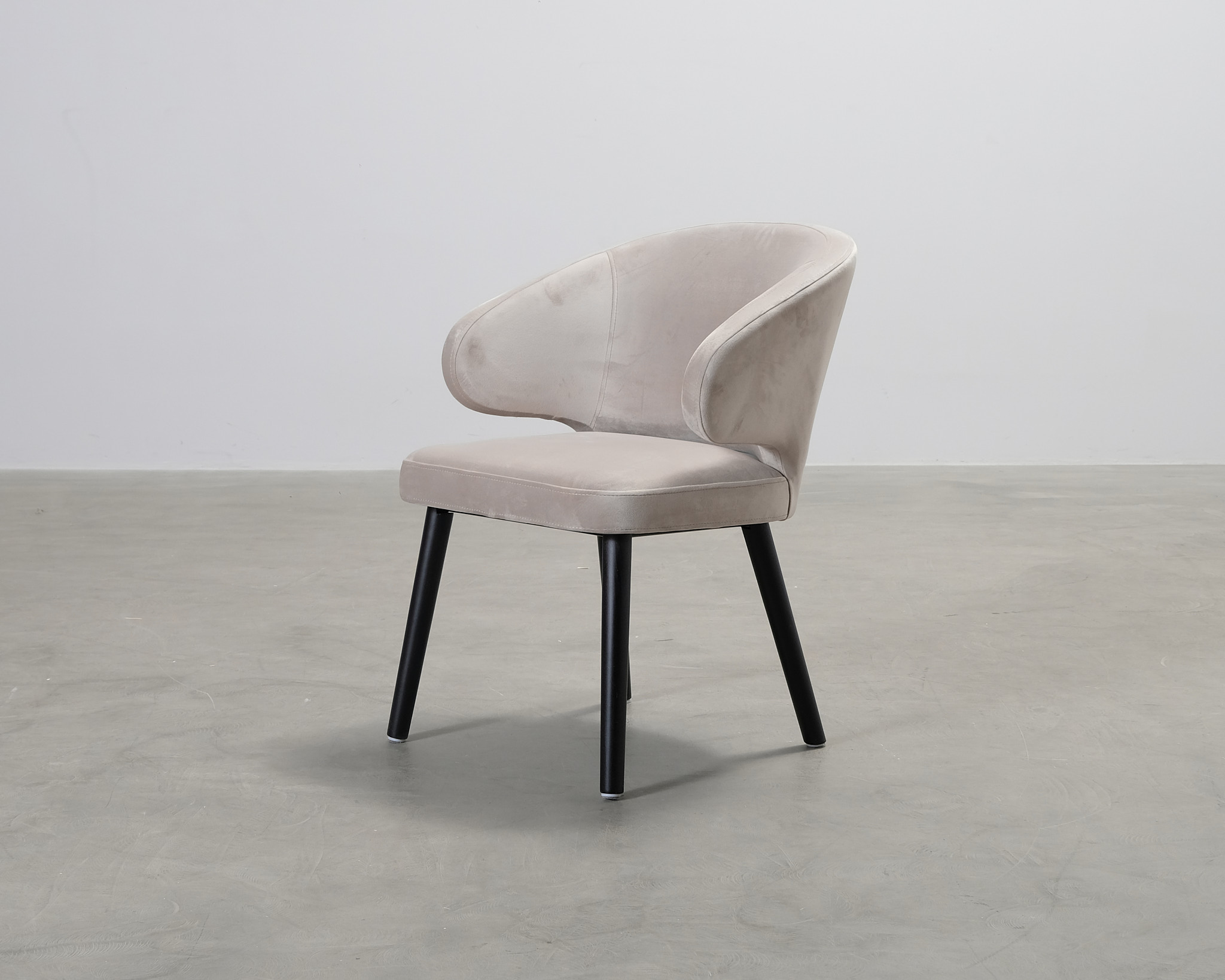 Richmond Interiors Indigo sammetsstol beige