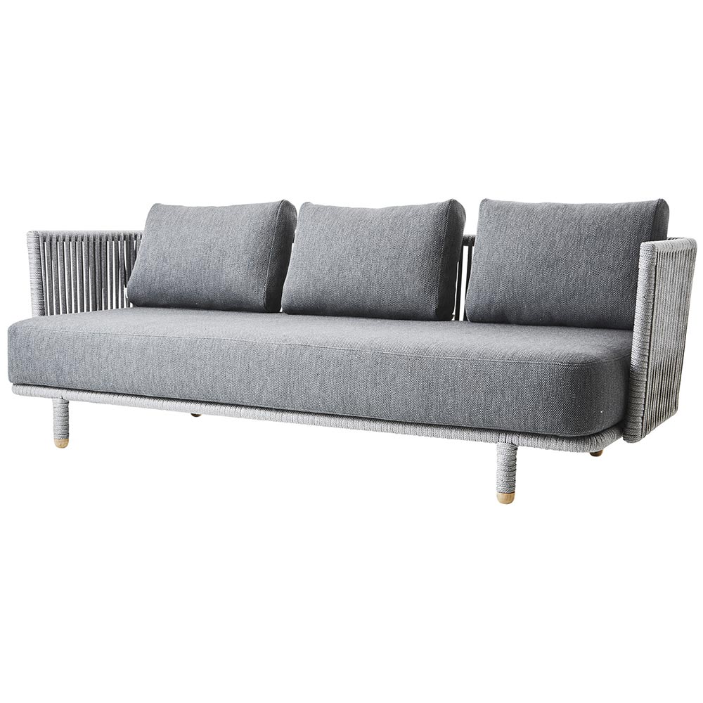 Cane-line, Moments 3-Pers. Soffa Inkl. Grey Airtouch Dynset