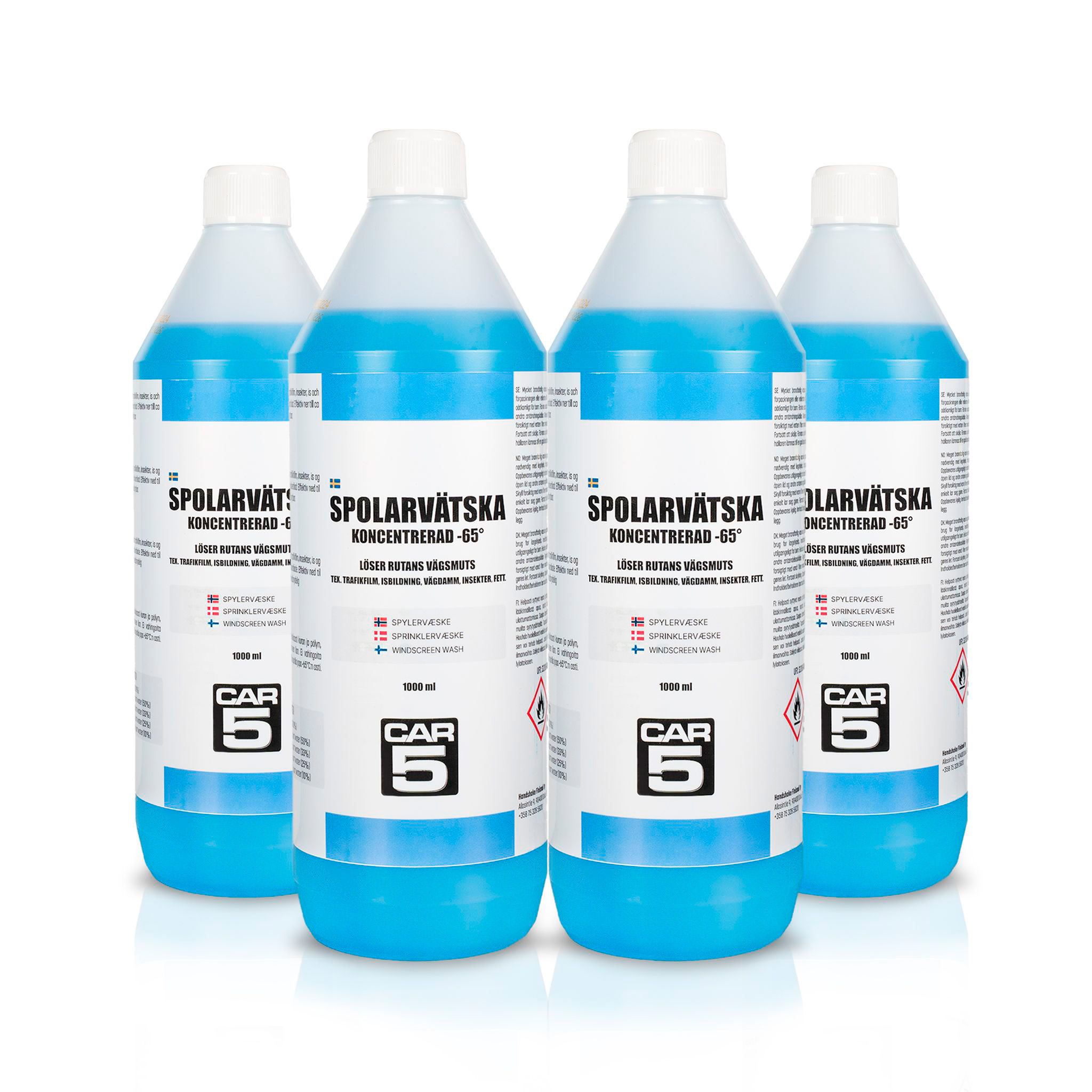 Koncentrerad Spolarvätska CAR5 -65°, 4 x 1000 ml