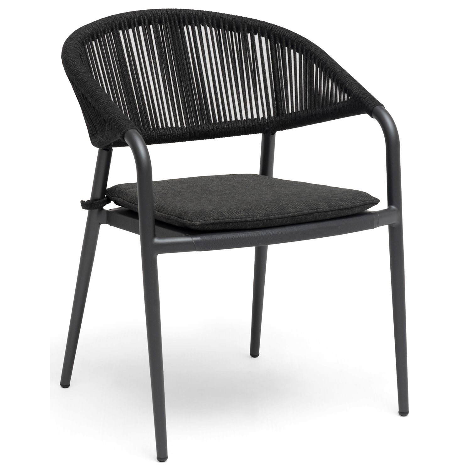 Hillerstorp, Ekeryd stol stapelbar 4-pack antracit textilene