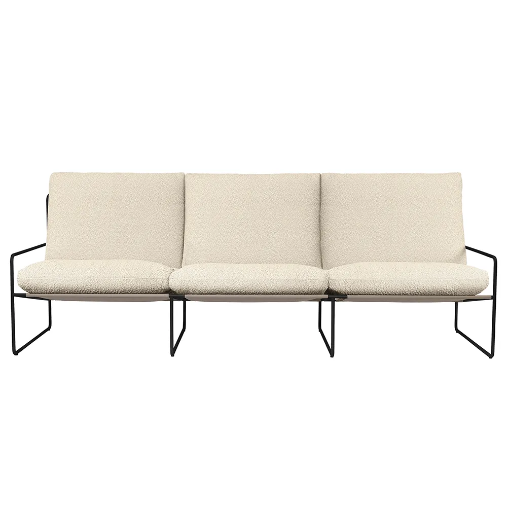 Ferm Living, Desert 3-sits soffa Black/Off-white