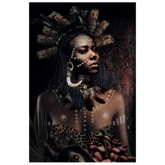 Artwood, Väggdekor African Tribe Woman 100x150 cm
