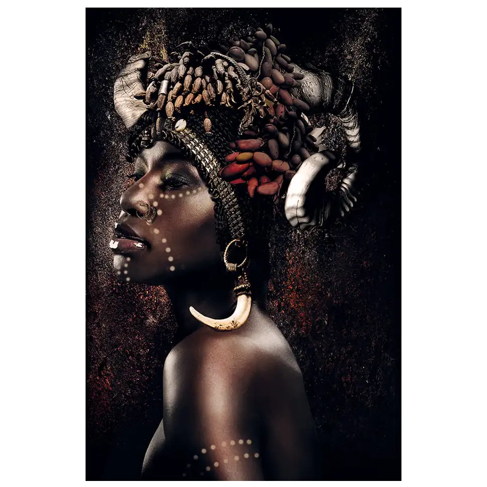 Artwood, Väggdekor Queen of Africa 100x150 cm