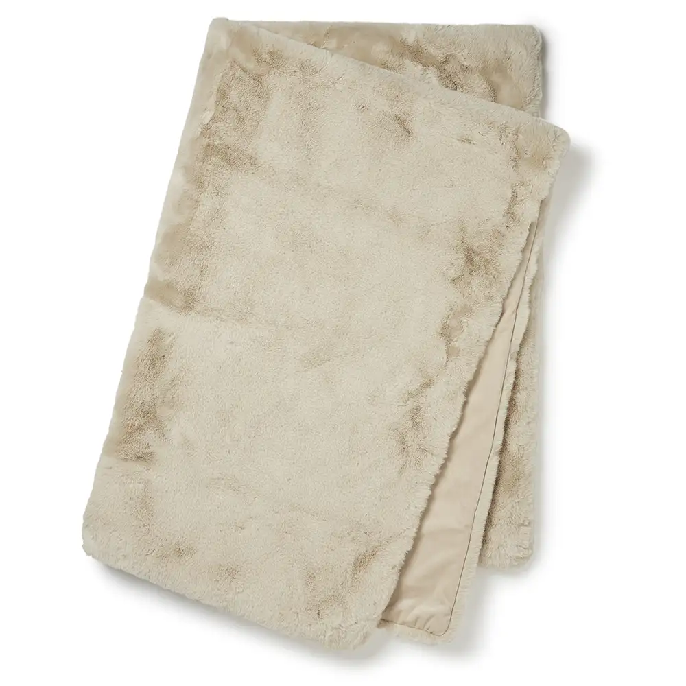 Skinnwille, Fluffy Pläd Beige