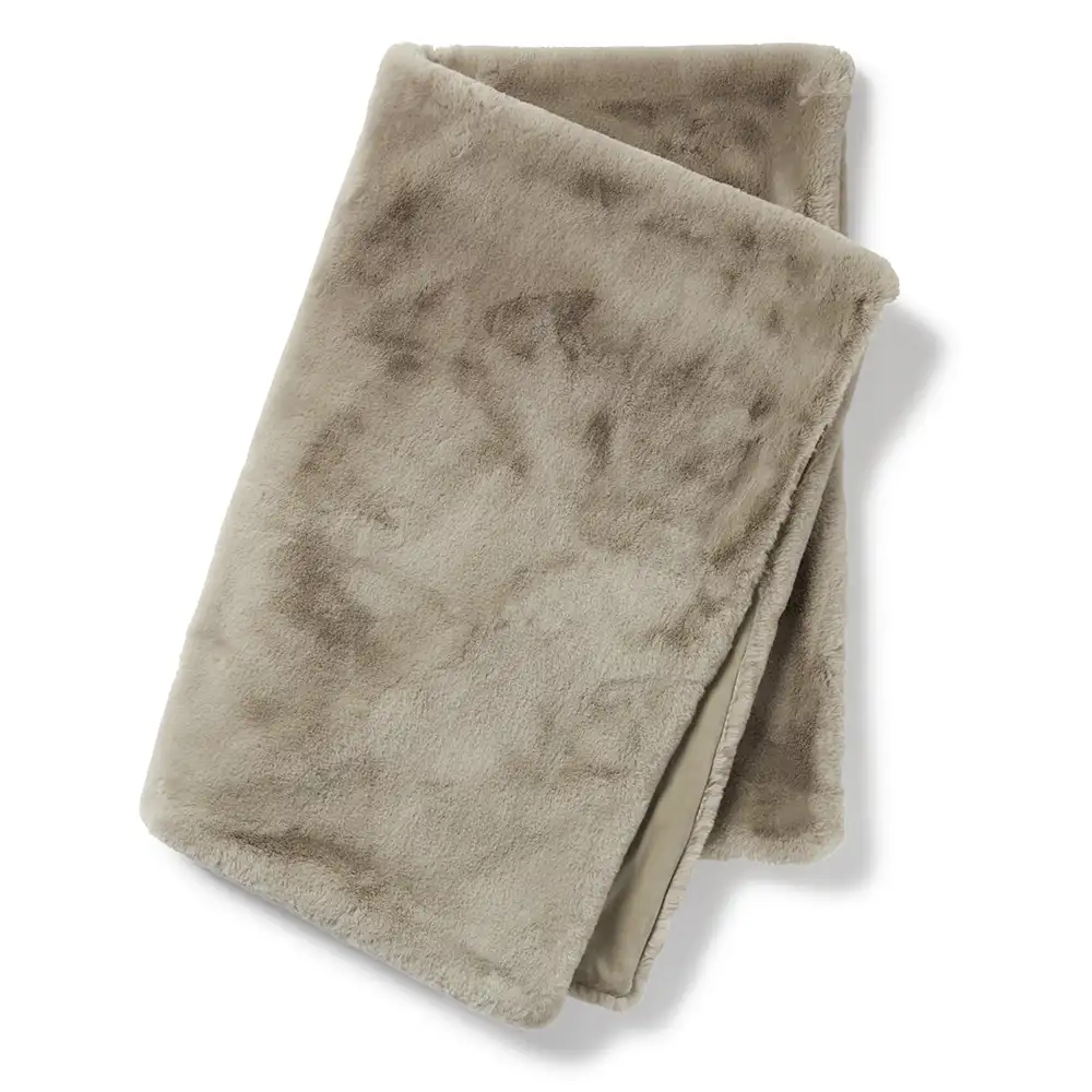Skinnwille, Fluffy Pläd Taupe