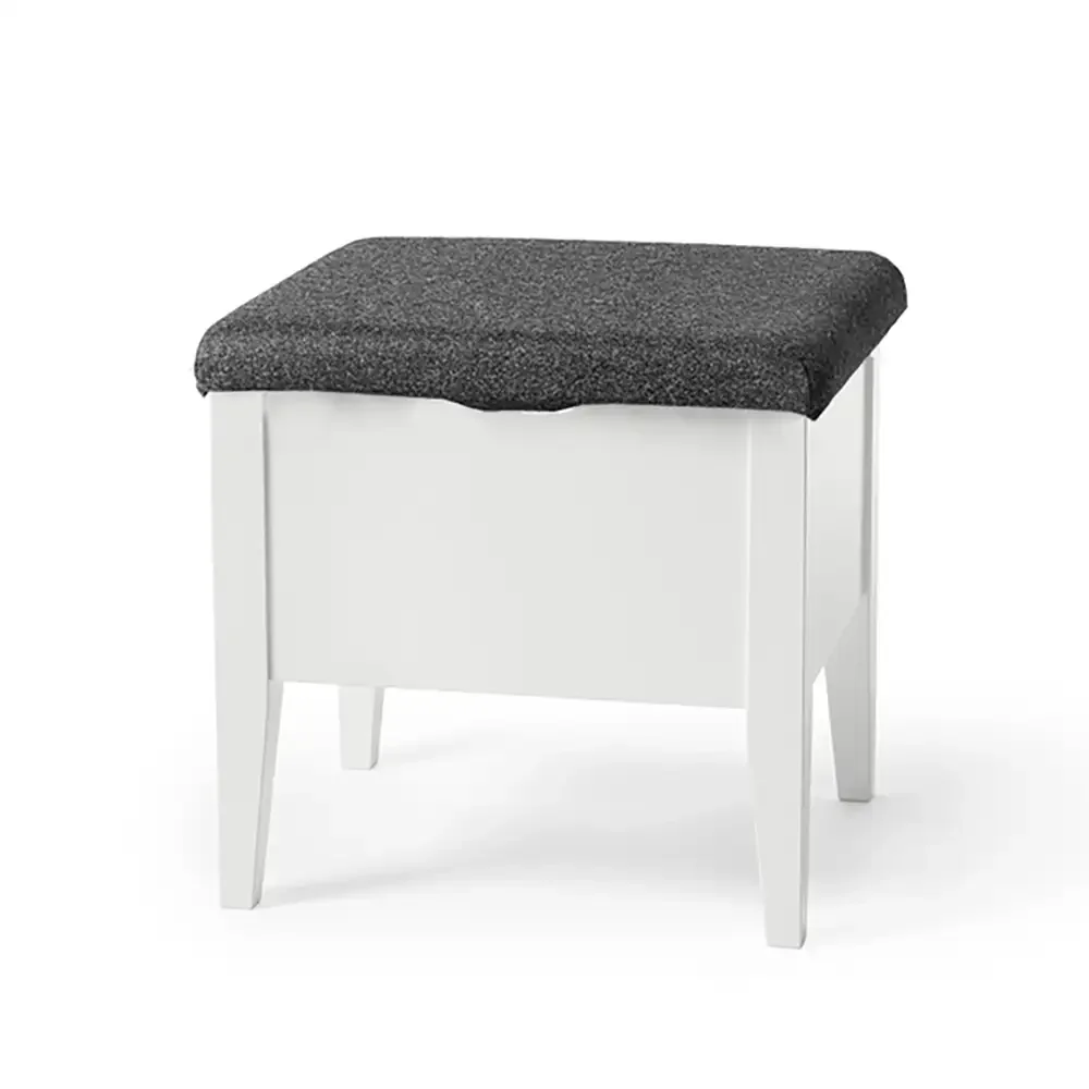 Torkelson, Klinte bänk 45 cm vit med ulltyg
