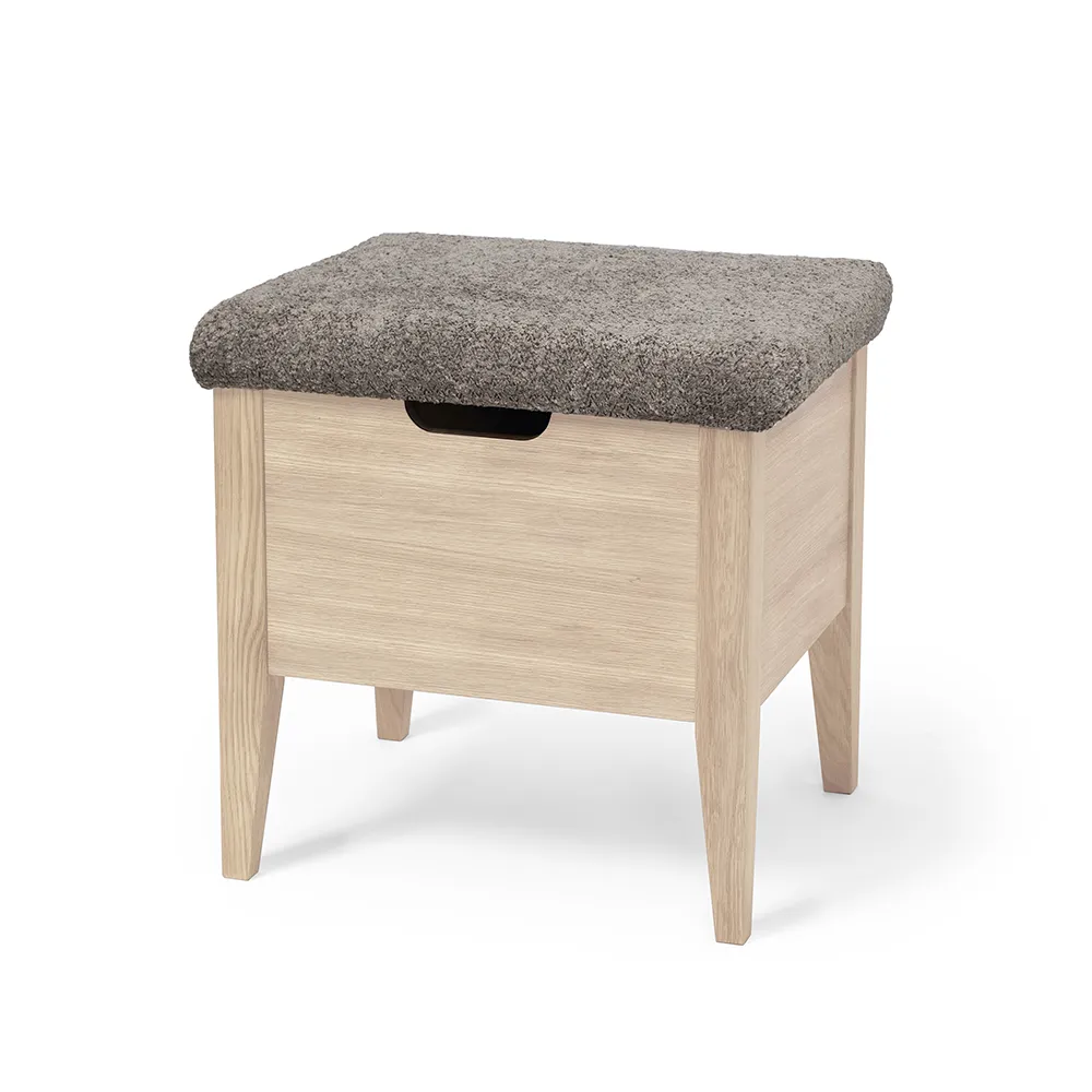Torkelson, Klinte bänk 45 cm vitoljad ek med Abriamo brun