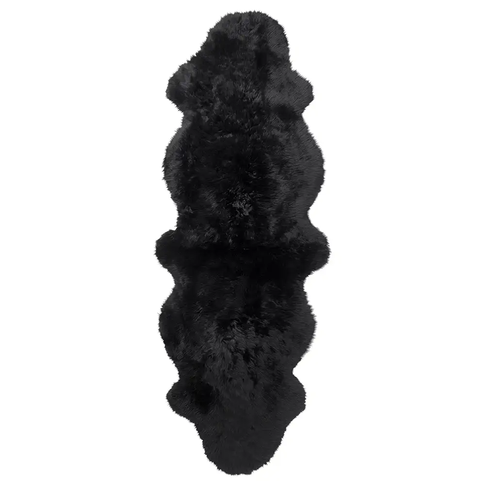 Skinnwille, Gently Fårskinn 60x180 cm Black
