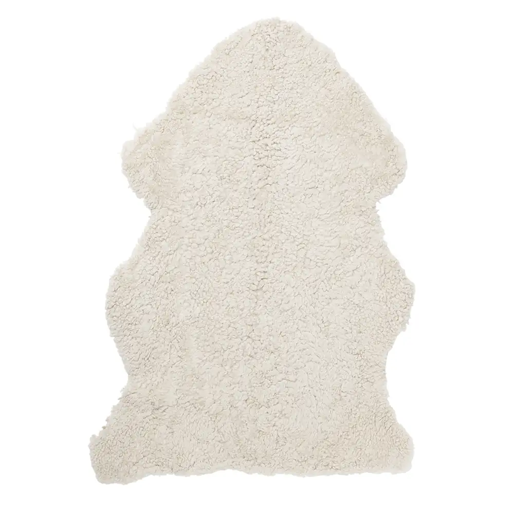 Skinnwille, Curly fårskinn 60x95 cm Beige moonlight