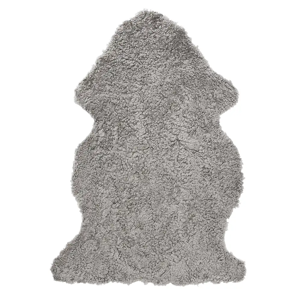 Skinnwille, Curly fårskinn 60x95 cm Natural grey