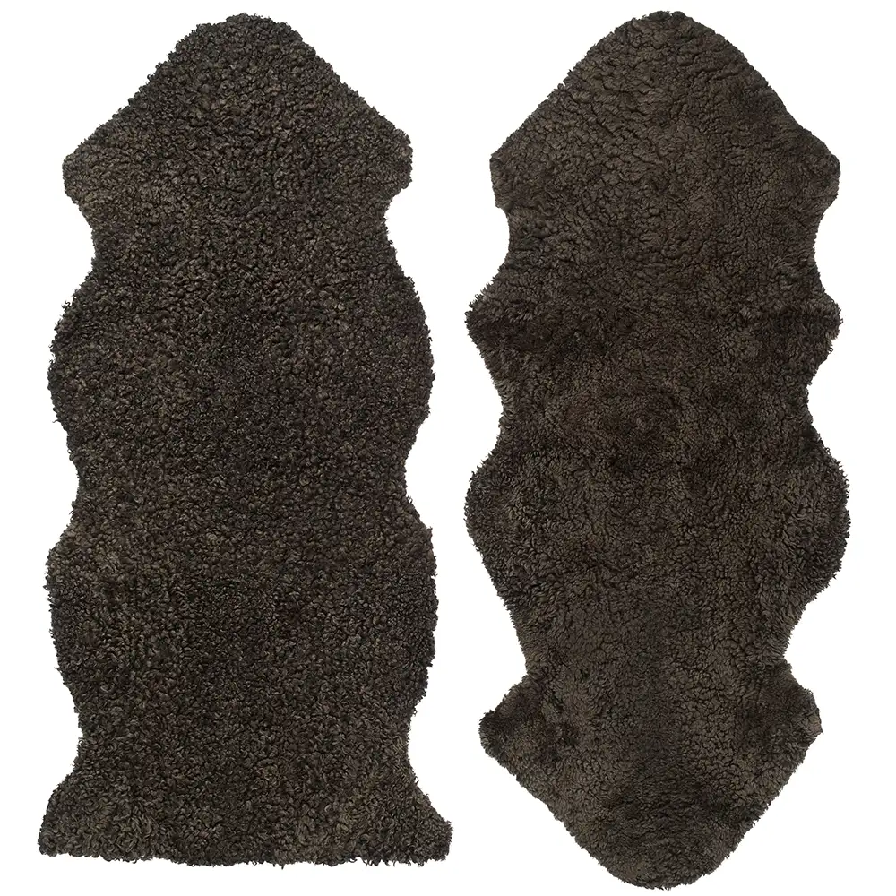 Skinnwille, Curly fårskinn 1,5 Brown