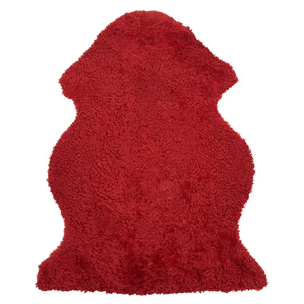 Skinnwille, Curly fårskinn 60x95 cm Red