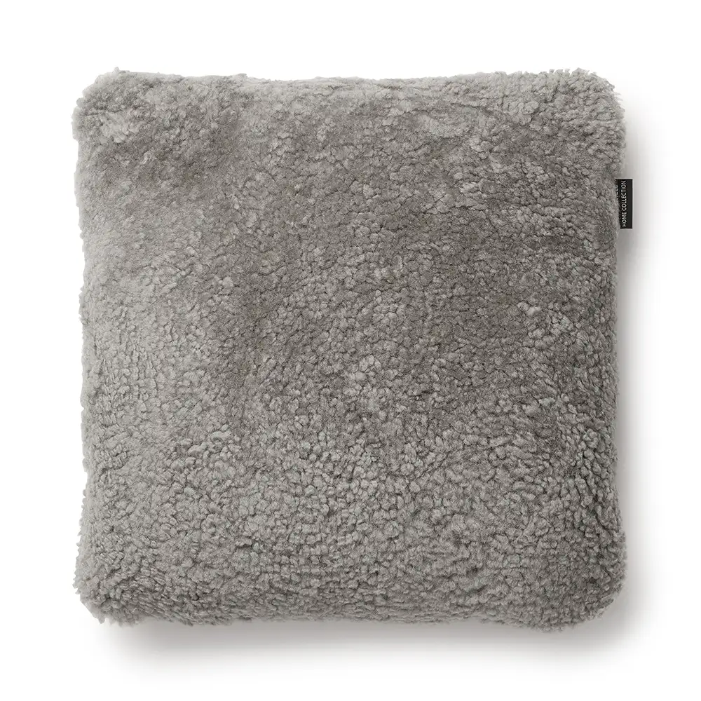 Skinnwille, Curly kuddfodral 45x45 cm Natural grey