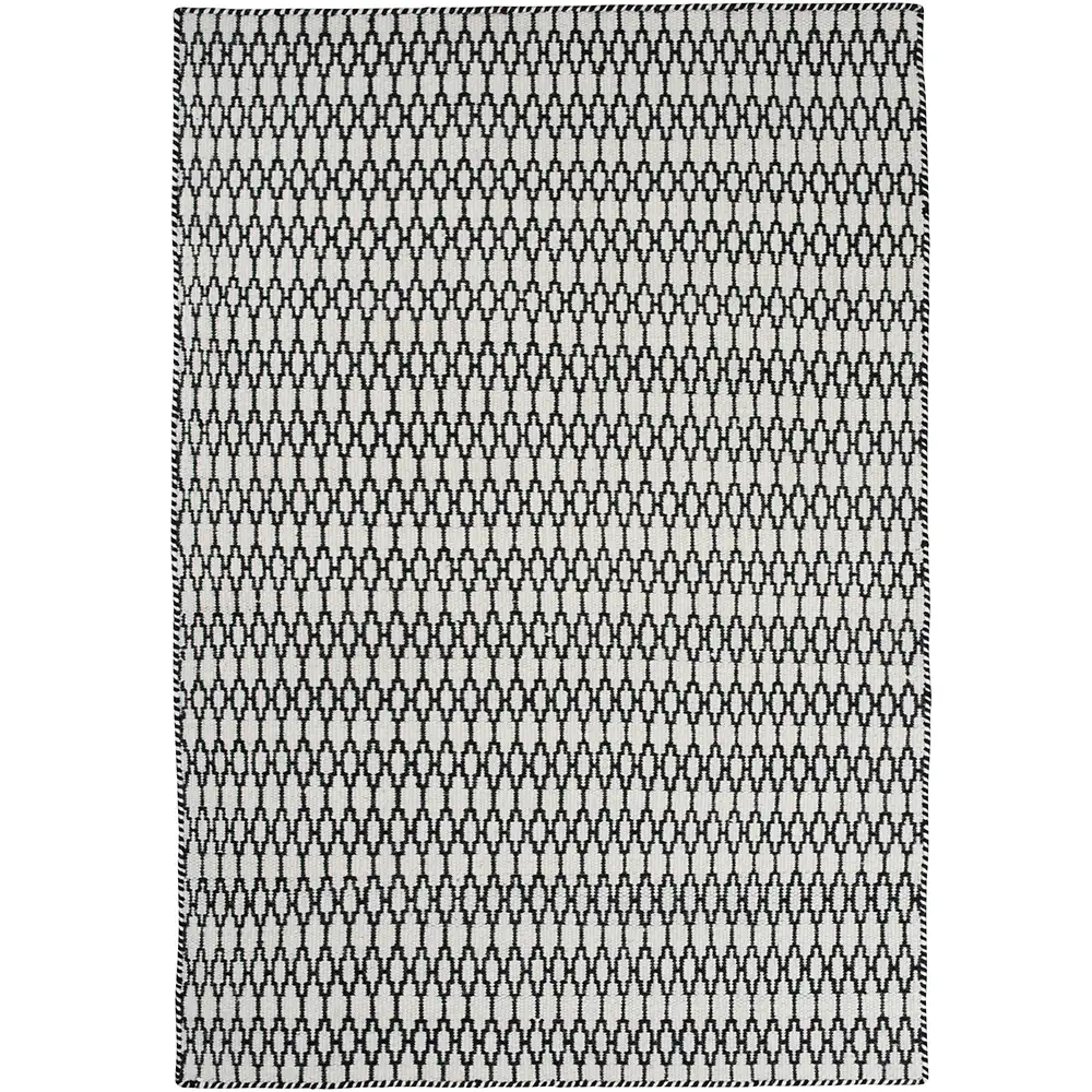 Linie Design, Elliot White/black 140x200 matta