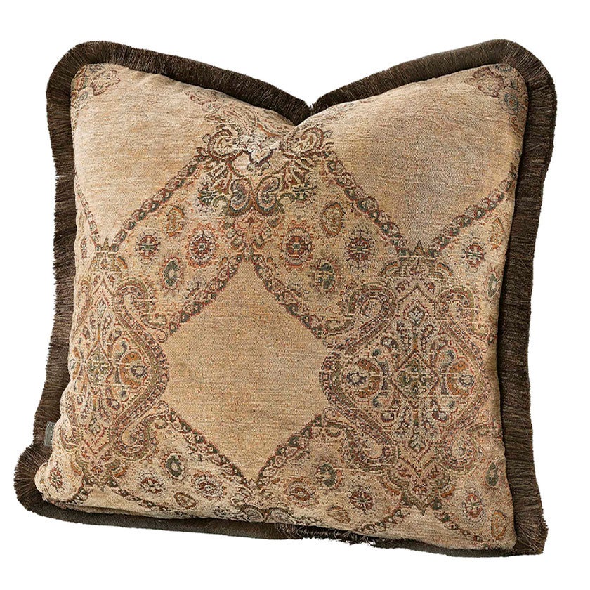 Artwood, Miralago Paisley Beige Kuddfodral Fringe 50X50