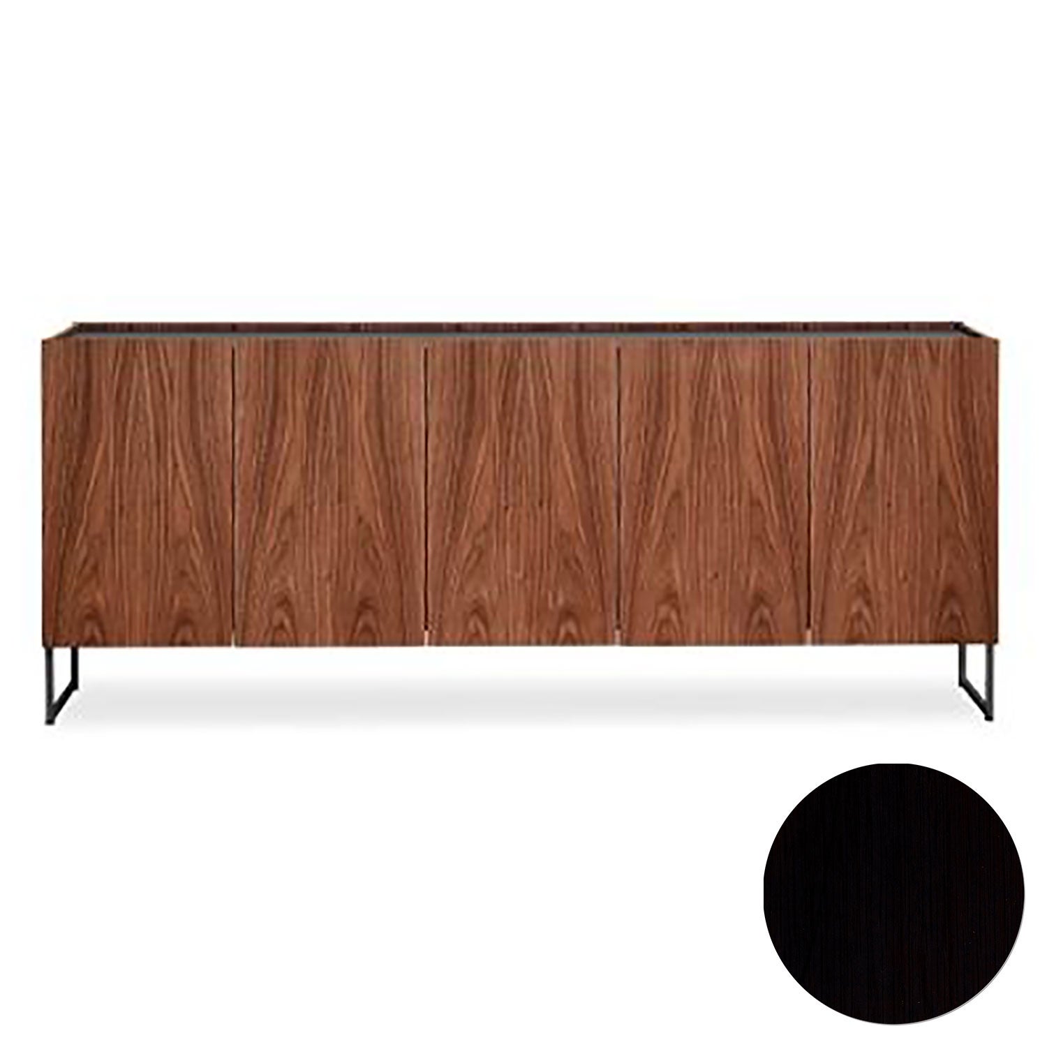 Skovby, Sm405 Skänk Svart Ek Lack 211X43X68Cm