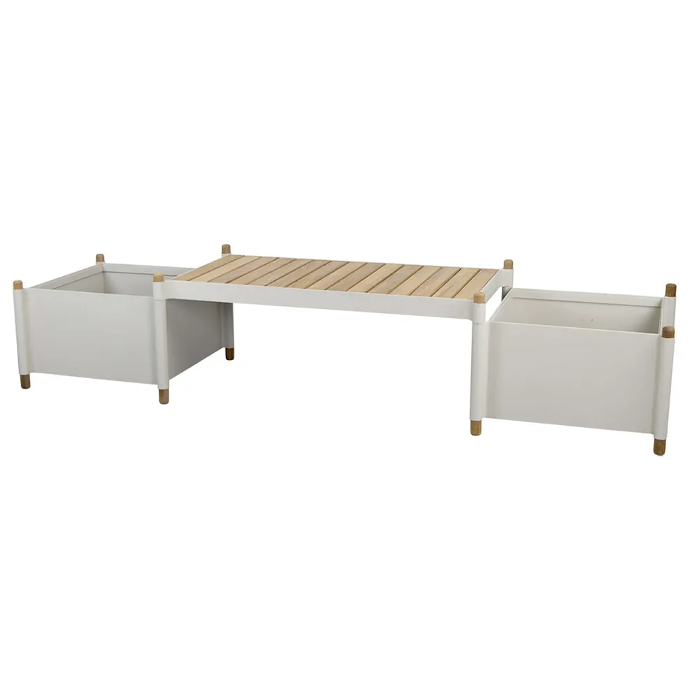Cane-line, Sticks planter bänk inkl. 2 st planter Teak/sand