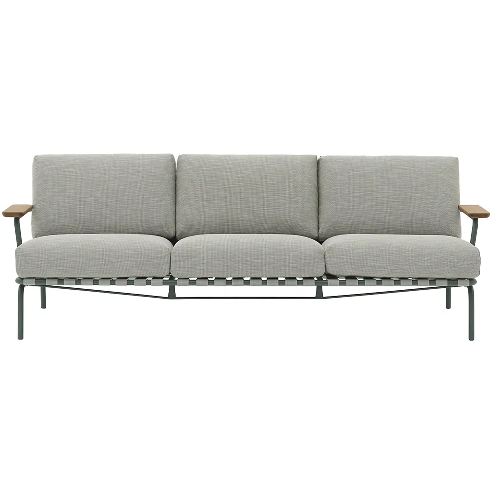Muuto, Settle 3-sits soffa Ribbed Weave 2/Dark Green