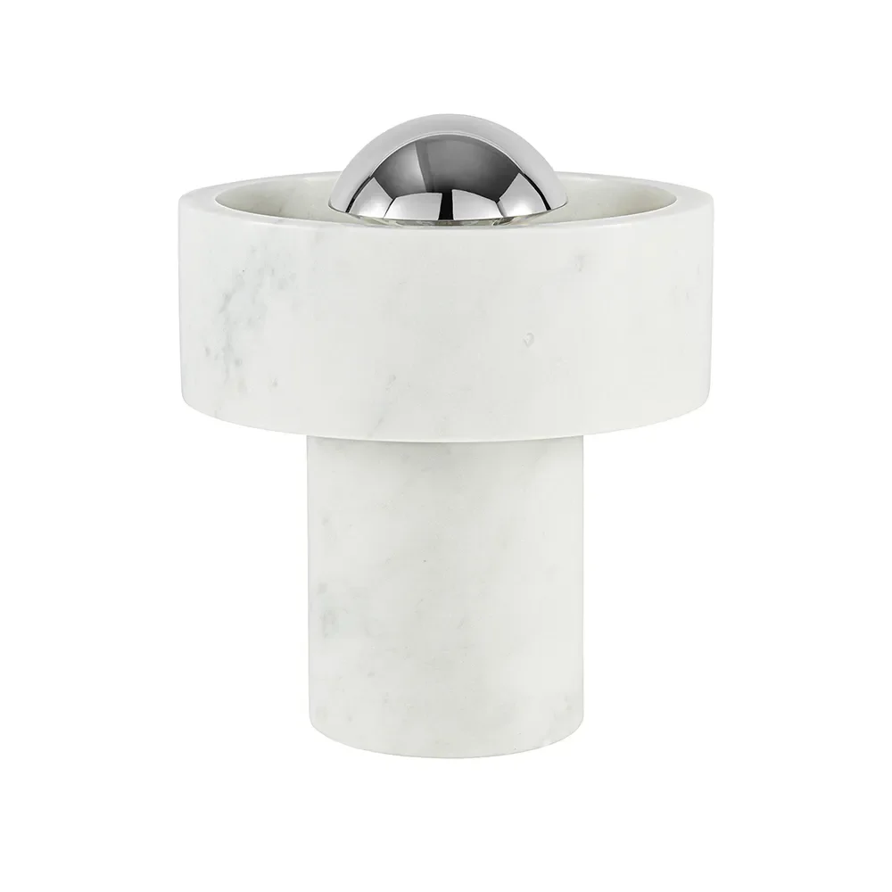 Tom Dixon, Stone Portabel lampa Silver LED
