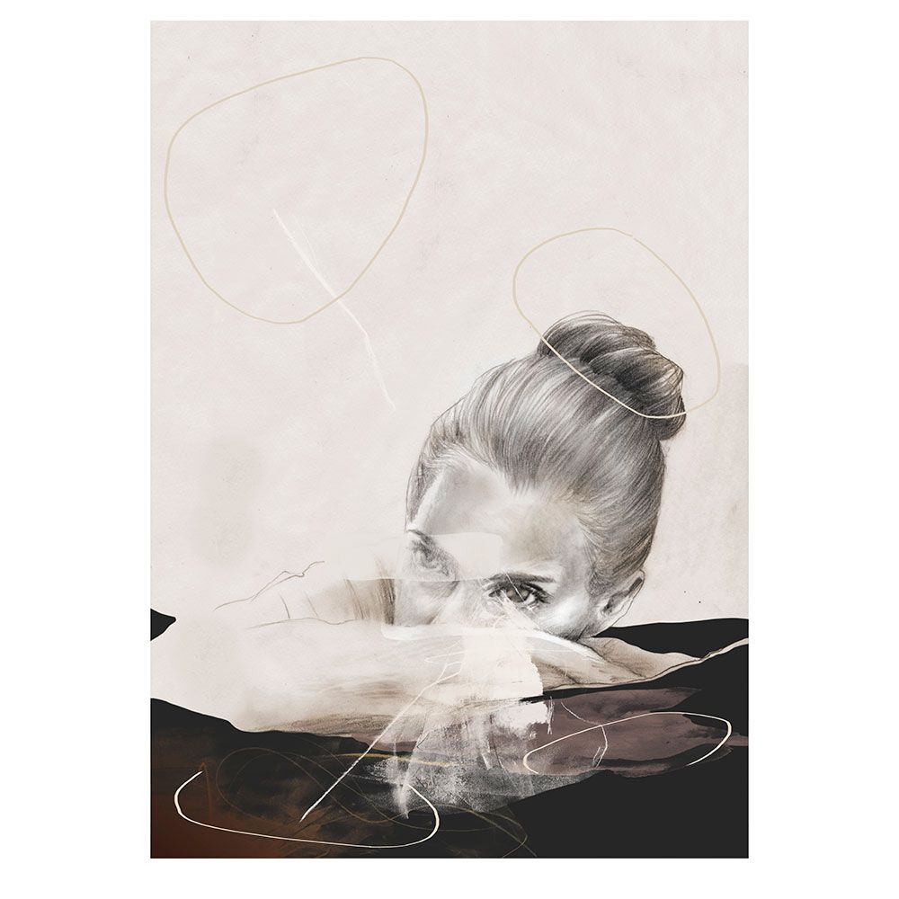 Anna Bülow, Anna Bülow poster Water Lily 50x70 cm