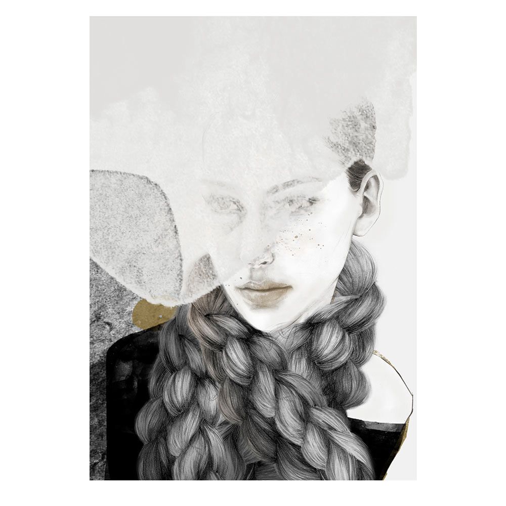 Anna Bülow, Anna Bülow poster Braids 70x100cm