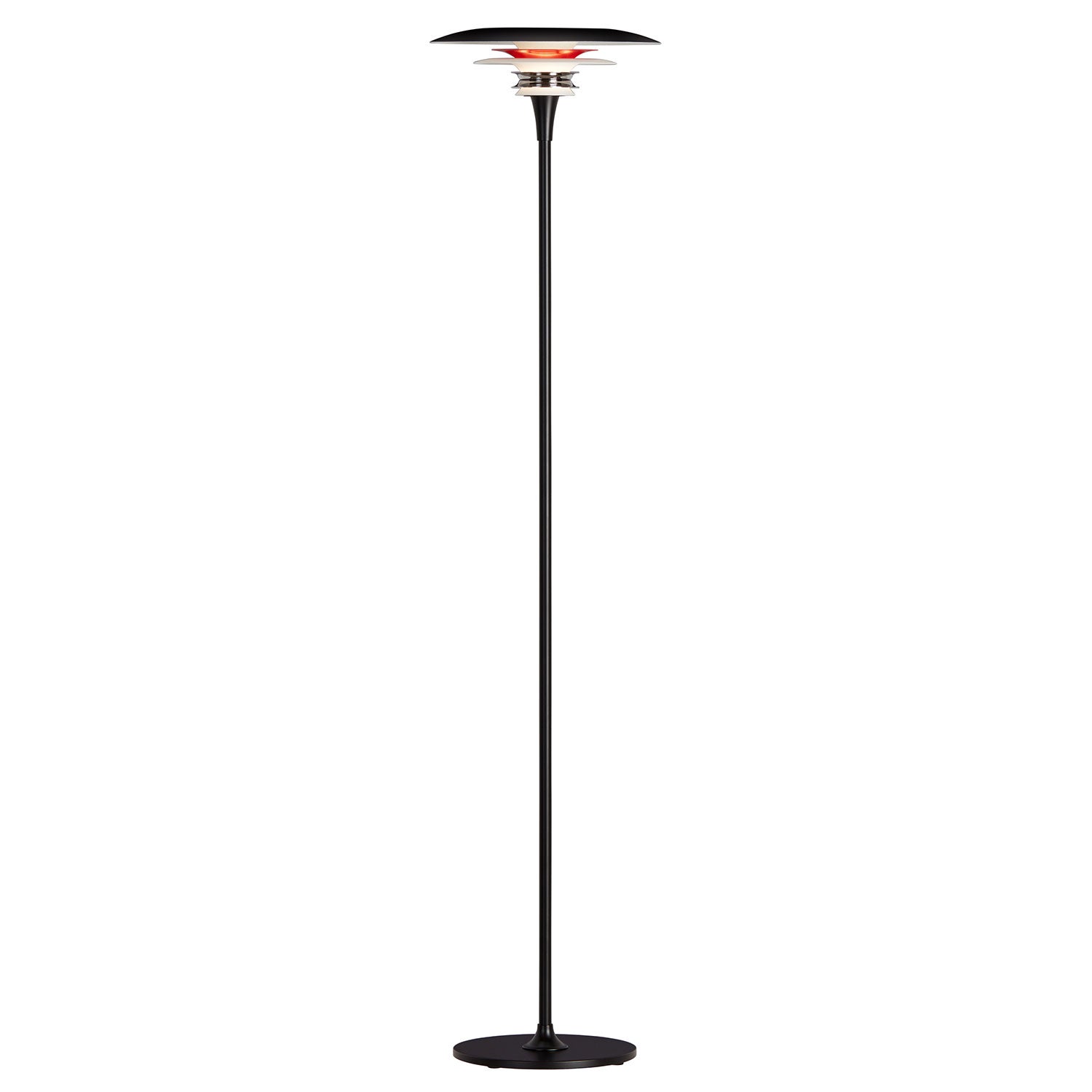 Belid, Diablo Golvlampa D300 Mattsvart/Blankröd D300 G9 Inkl Ljuskälla