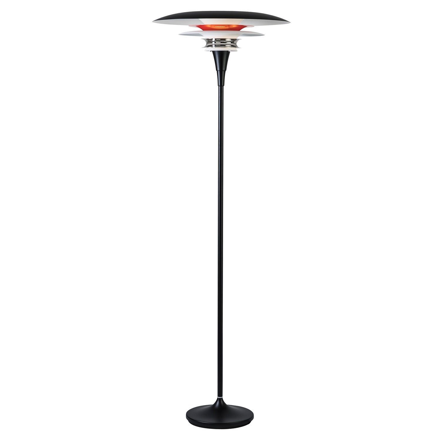 Belid, Diablo Golvlampa D500 Mattsvart/Blankröd E27 Inkl Ljuskälla