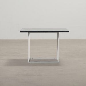 Soffbord med marmorskiva svart 60 x 60 cm
