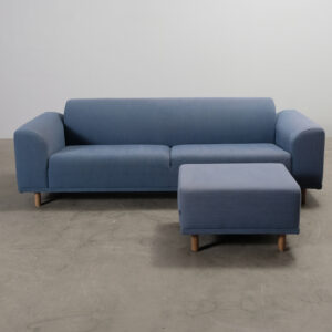 Bolia Hannah 3-sits soffa med fotpall blå