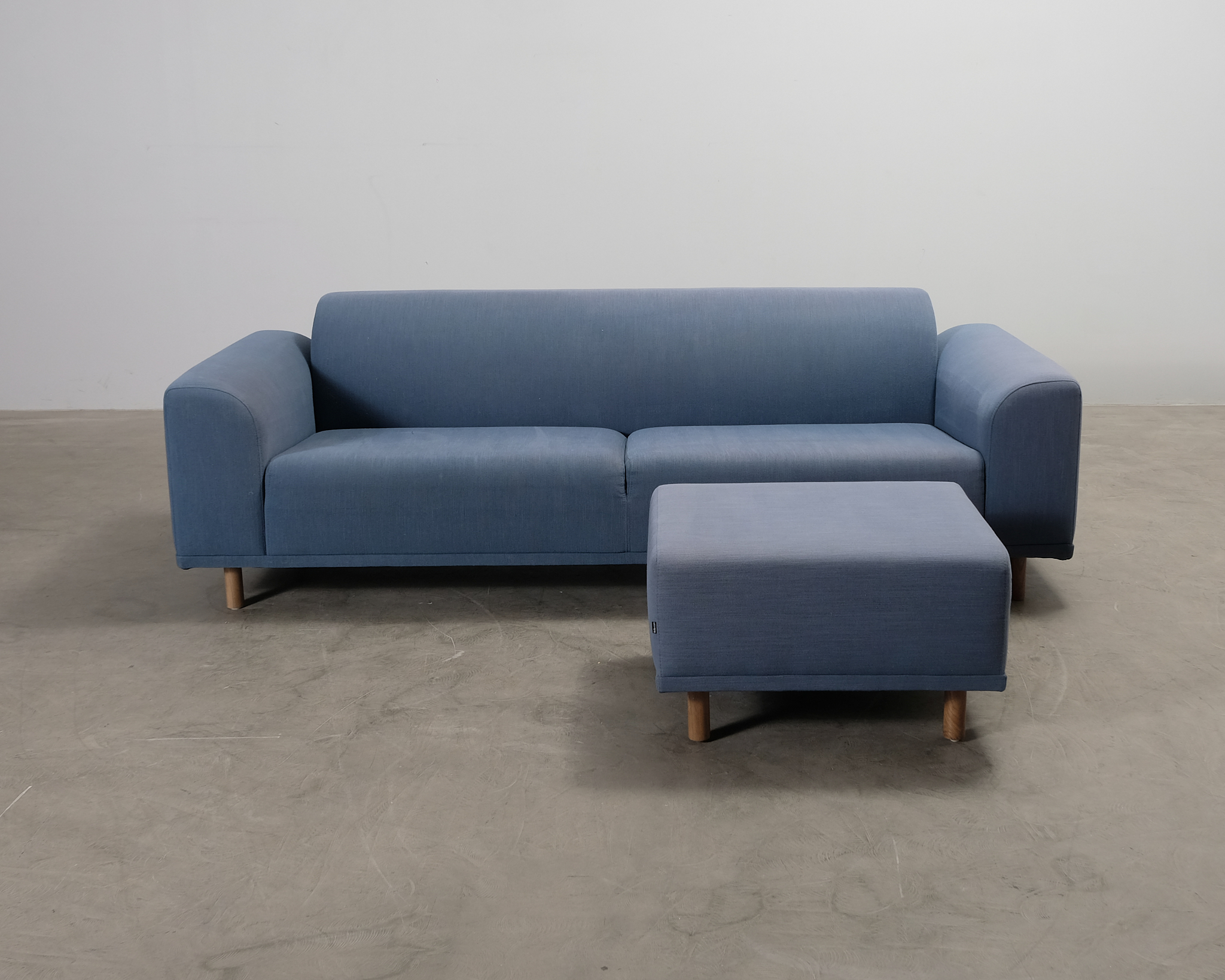 Bolia Hannah 3-sits soffa med fotpall blå