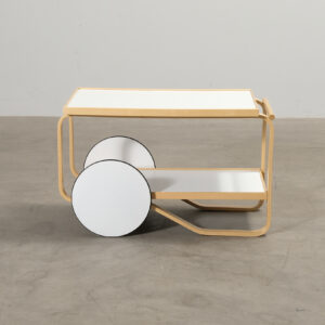 Artek 901 serveringsvagn vit / björk