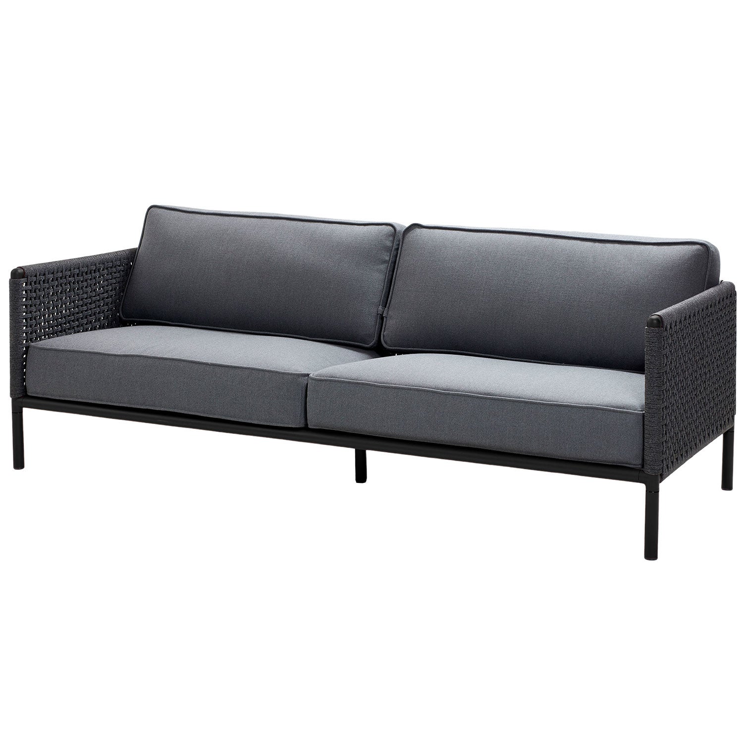 Cane-line, Encore 3-Sits Soffa Dark Grey/Lava Grey