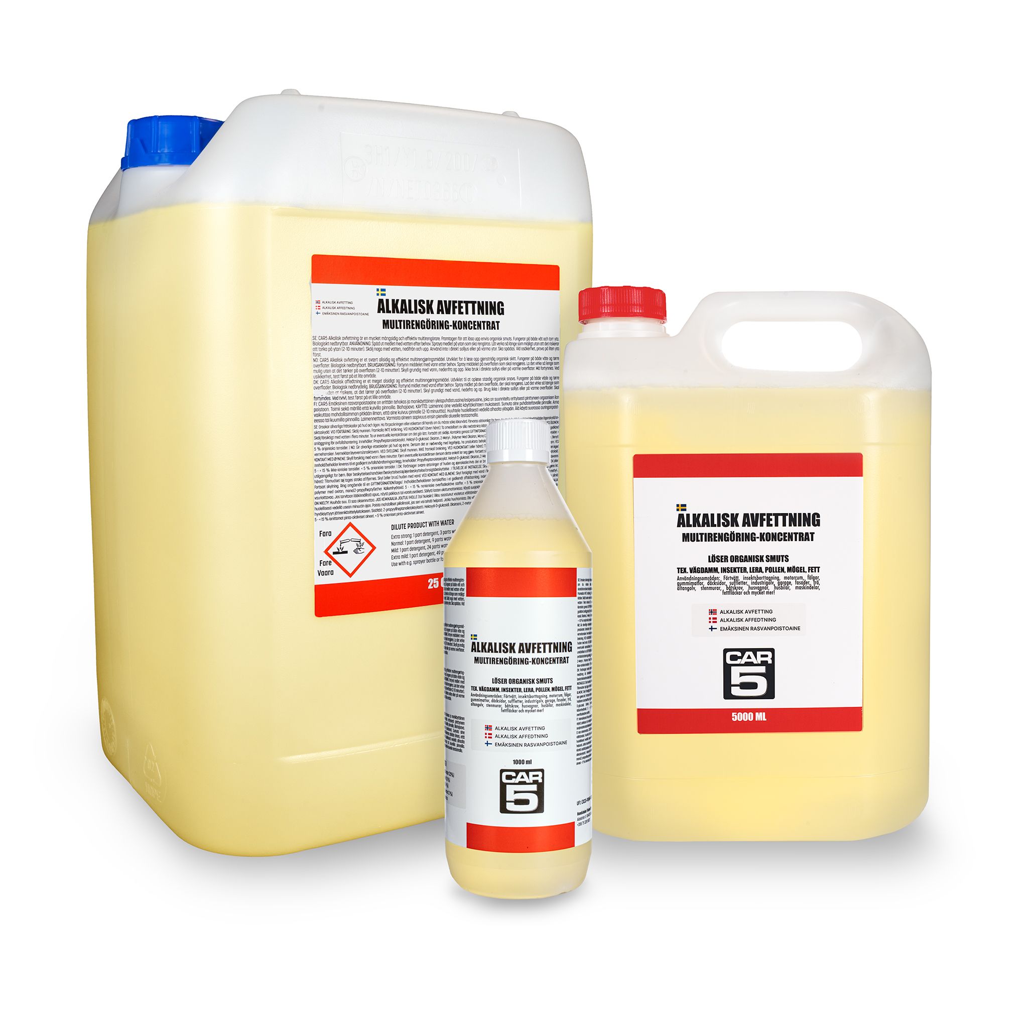 Multirengöring CAR5 Alkalisk Avfettning (koncentrat), 5000 ml