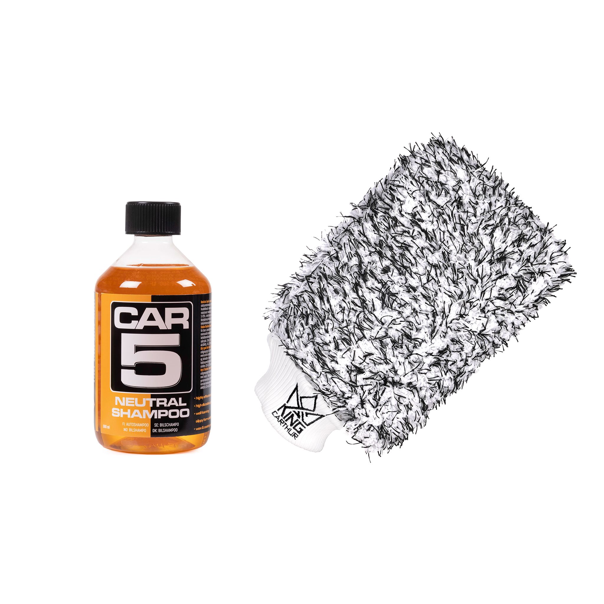 Bilschampo CAR5 Shampoo, 500 ml + Wash Mitt